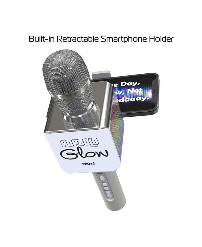 Tzumi CLOSEOUT! Pop Solo Glow Bluetooth Karaoke Mic with Smartphone
