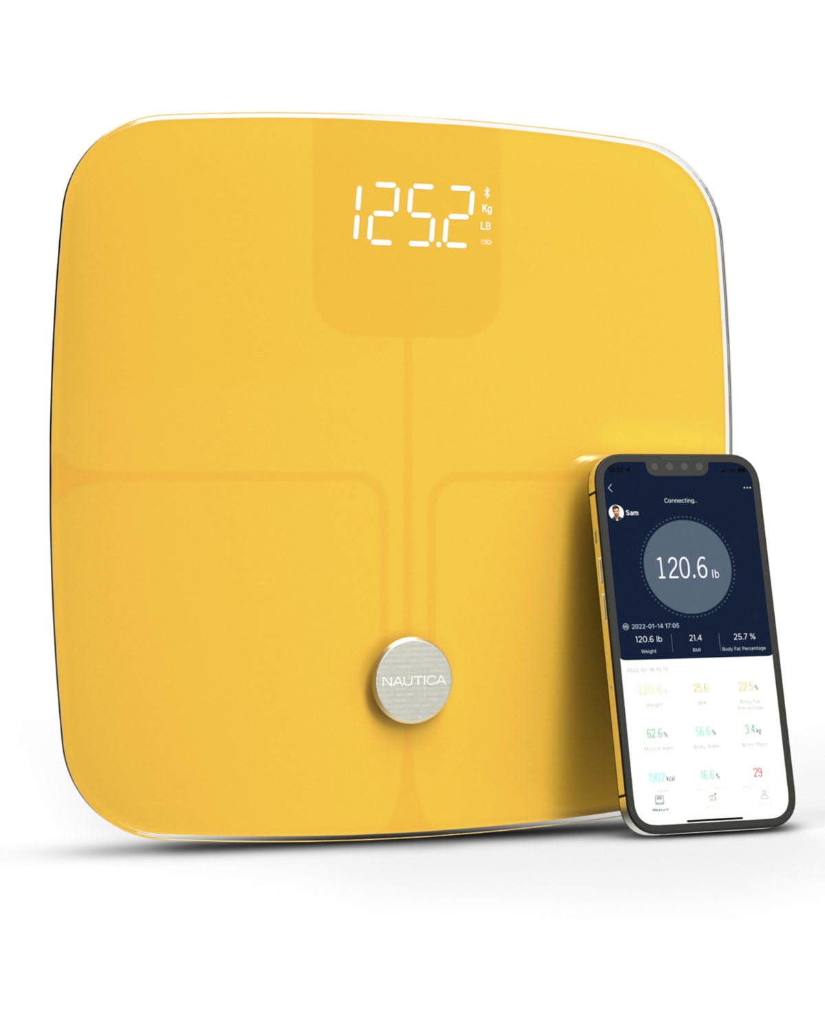Nautica Smart Scale Plus Ito Technology In Old Gold-tone