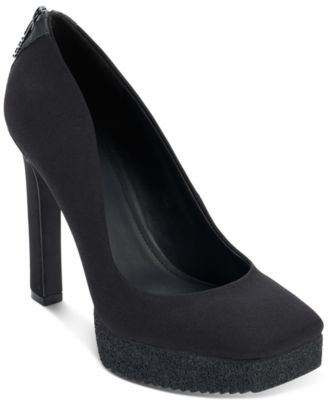 DKNY - Women's Zayne Slip-On Square-Toe Platform Pumps