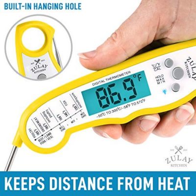 Instant Read Food Thermometer - Waterproof Digital Meat Thermometer