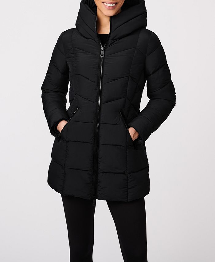 Bernardo Women's Mid-Length Puffer Jacket - Macy's