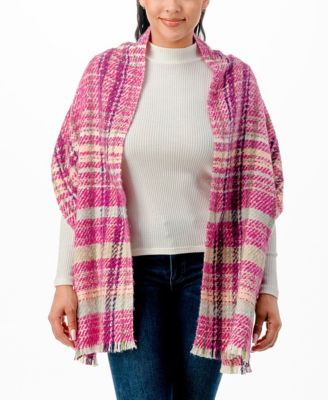 Women's Ultra Cozy Fringed Plaid Scarf