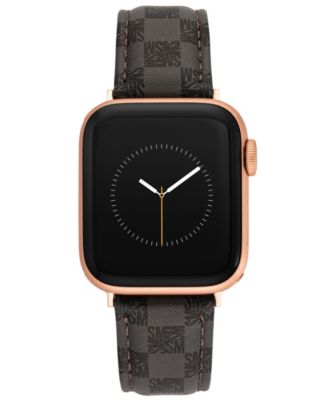 Women's Grey Faux Leather Band designed for Apple Watch&reg; 42mm (Series 10) & 38/40/41mm