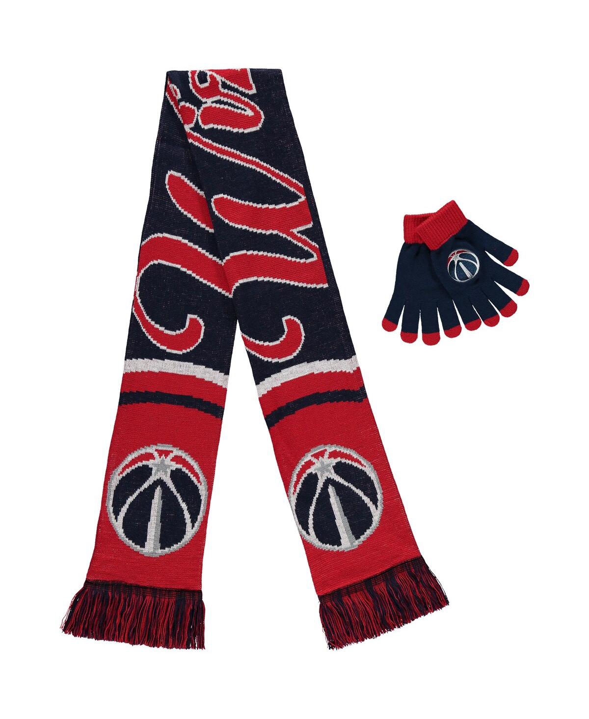 Foco Men's And Women's Washington Wizards Gloves And Scarf Set In Multi