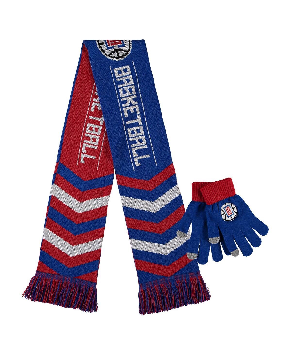 Shop Foco Men's And Women's  Red La Clippers Glove And Scarf Combo Set