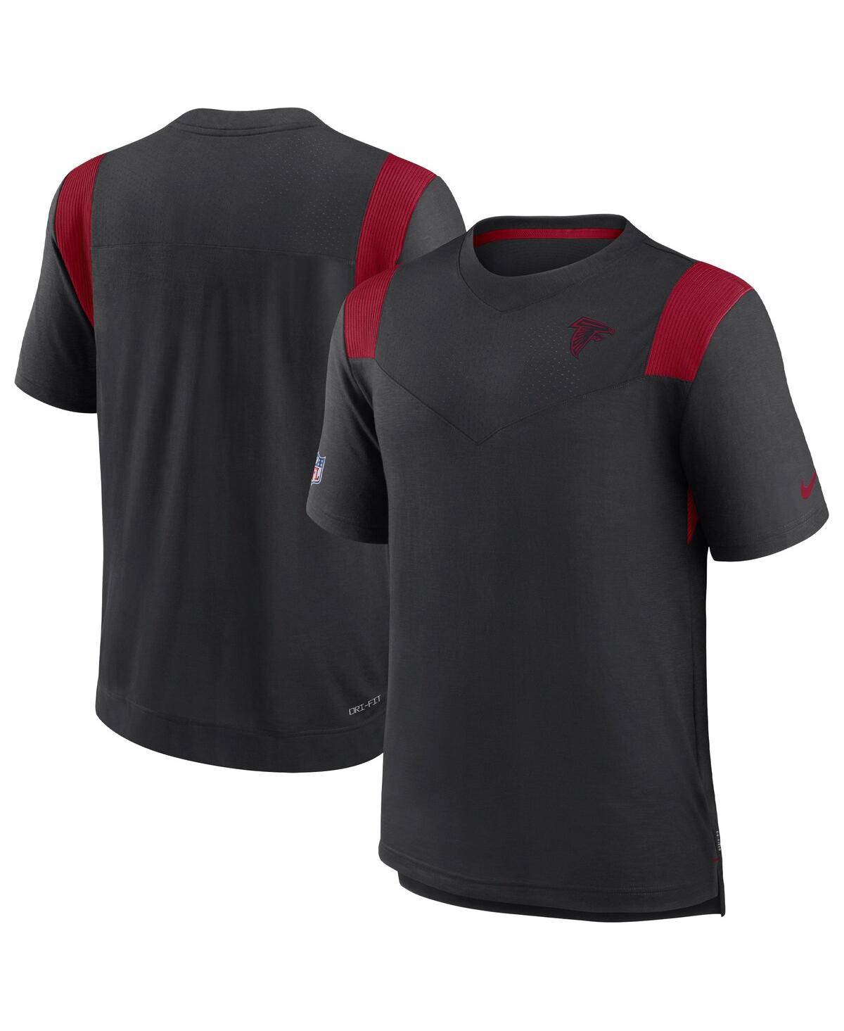 Shop Nike Men's  Black Atlanta Falcons Sideline Tonal Logo Performance Player T-shirt