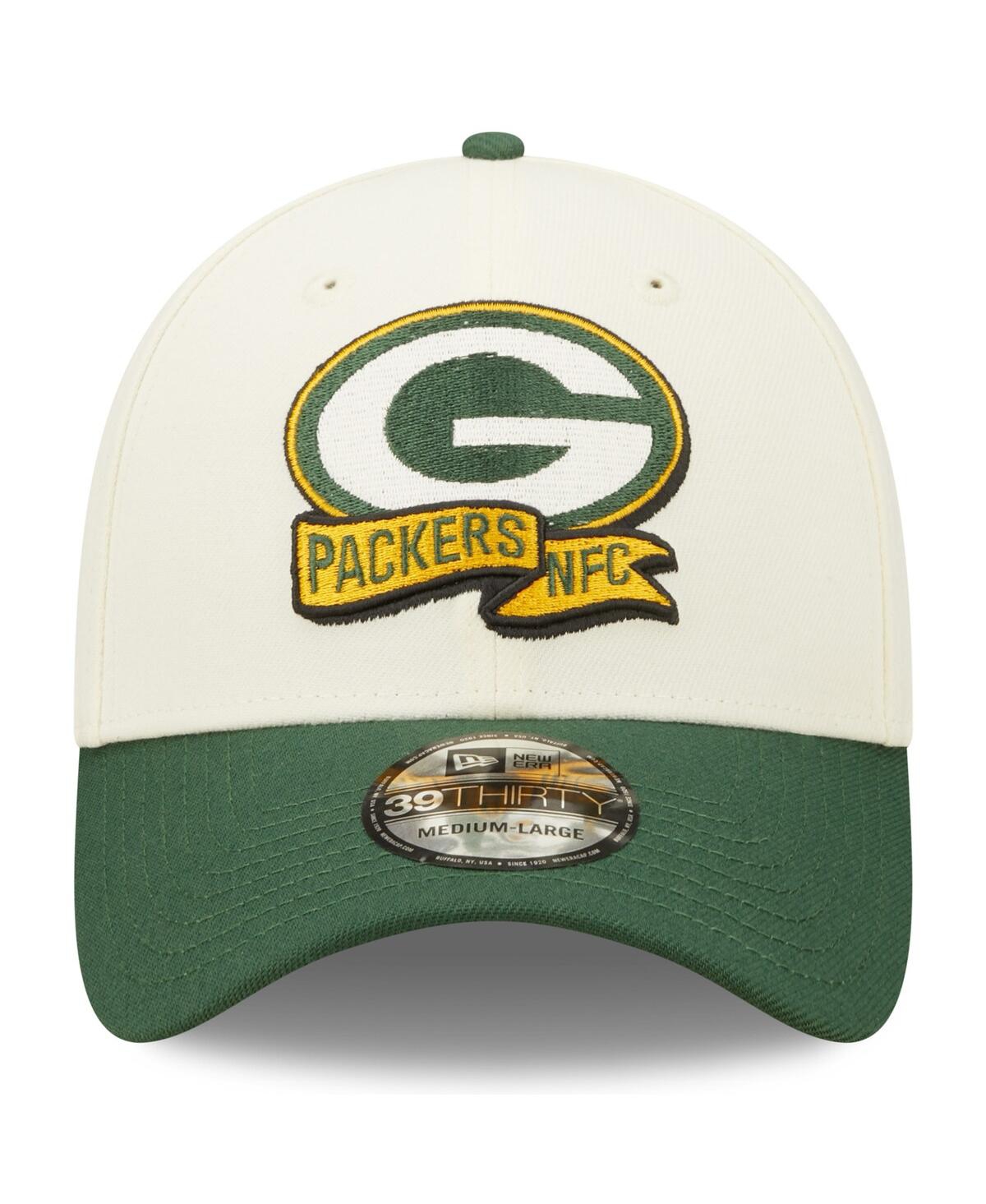 Men's New Era Green Green Bay Packers 2022 Sideline 39THIRTY 2-Tone Flex Hat - Green