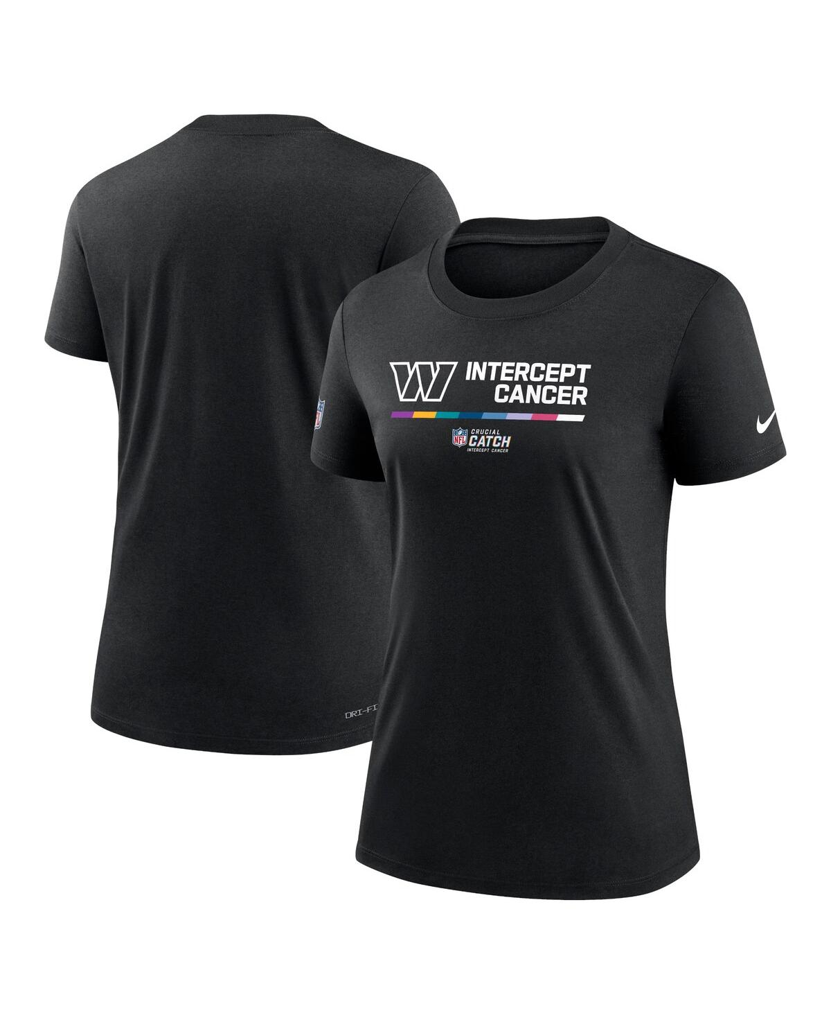 Shop Nike Women's  Black Washington Commanders 2022 Nfl Crucial Catch Performance T-shirt