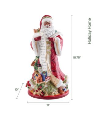 Holiday Home African American Santa Figurine