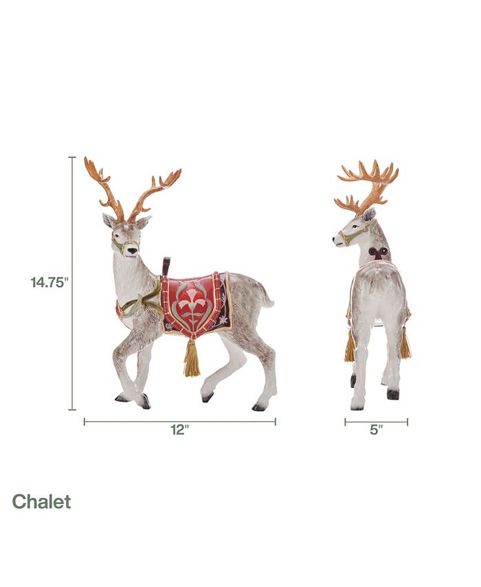 Fitz and Floyd Noel Holiday Grand Deer Figurine, 17.75-in - Macy's