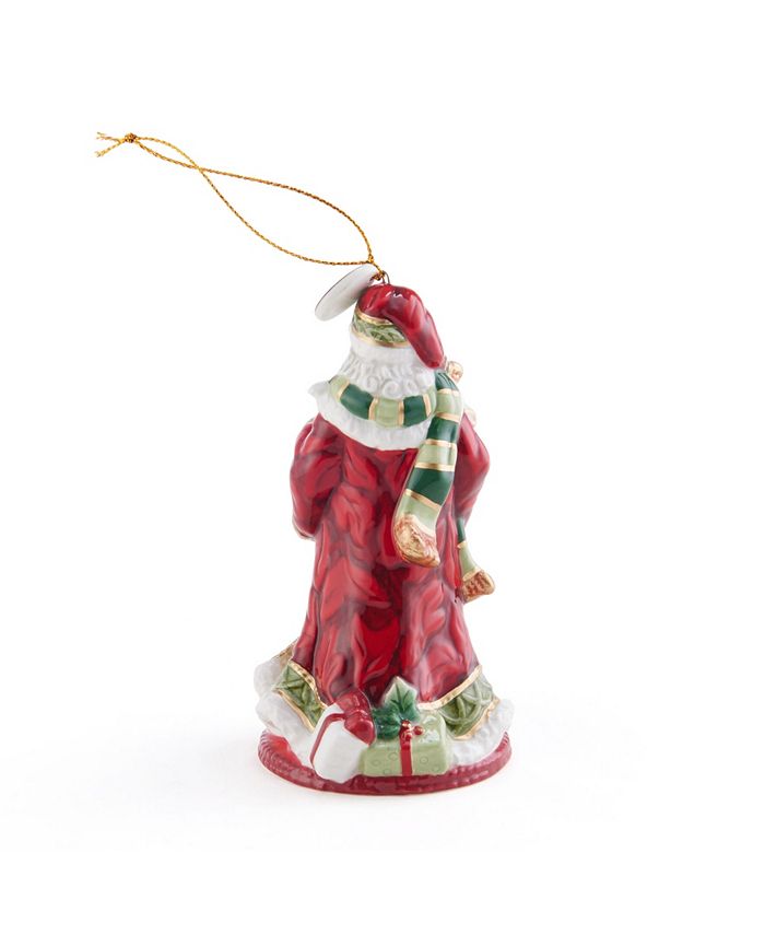 Fitz and Floyd Holiday Home African American 2022 Santa Bell - Macy's