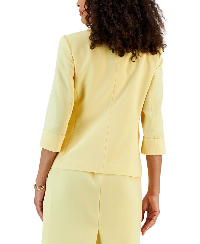 Kasper Women's SingleButton Notched Collar Rolled Sleeve Blazer
