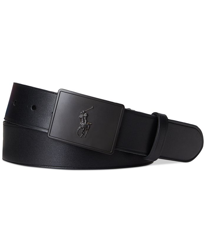 Polo Ralph Lauren Men's Plaque-Buckle Leather Belt & Reviews - All  Accessories - Men - Macy's