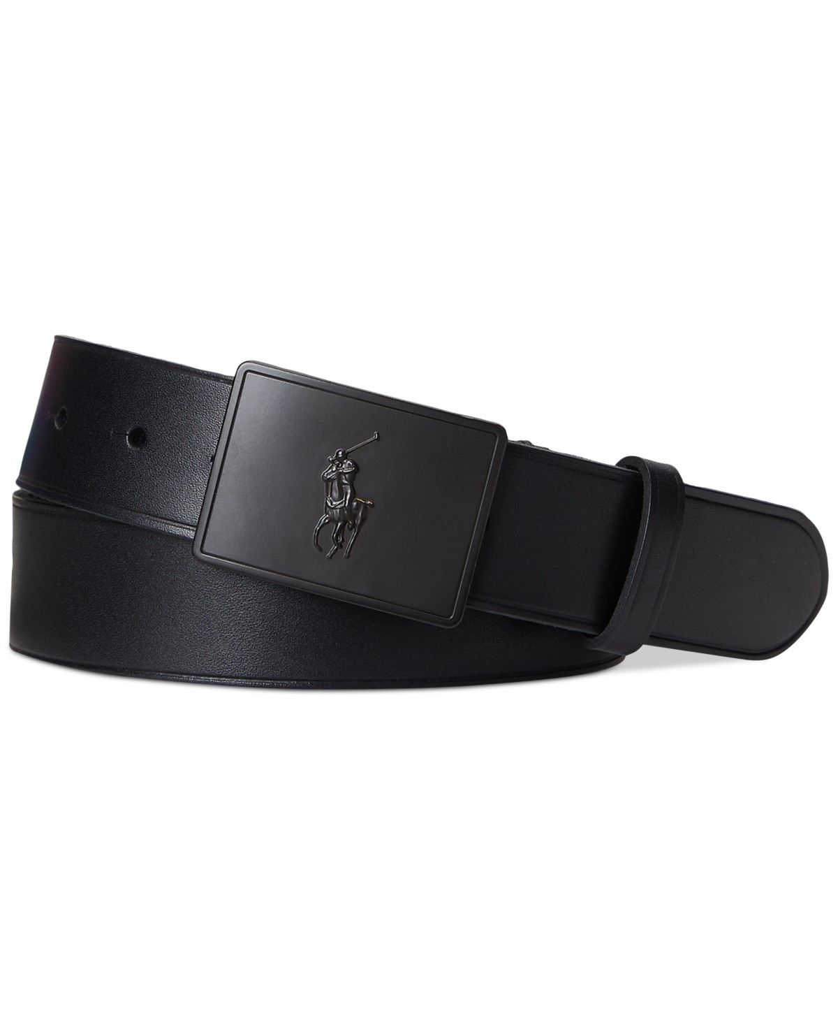 Мужские Polo Ralph Lauren Men's Plaque-Buckle Leather Belt — фото 1