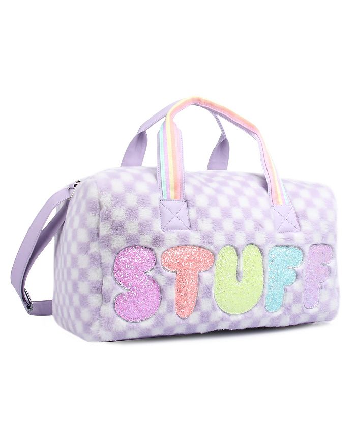 OMG! Accessories Big Girls Stuff Checkerboard Large Duffle Bag Macy's