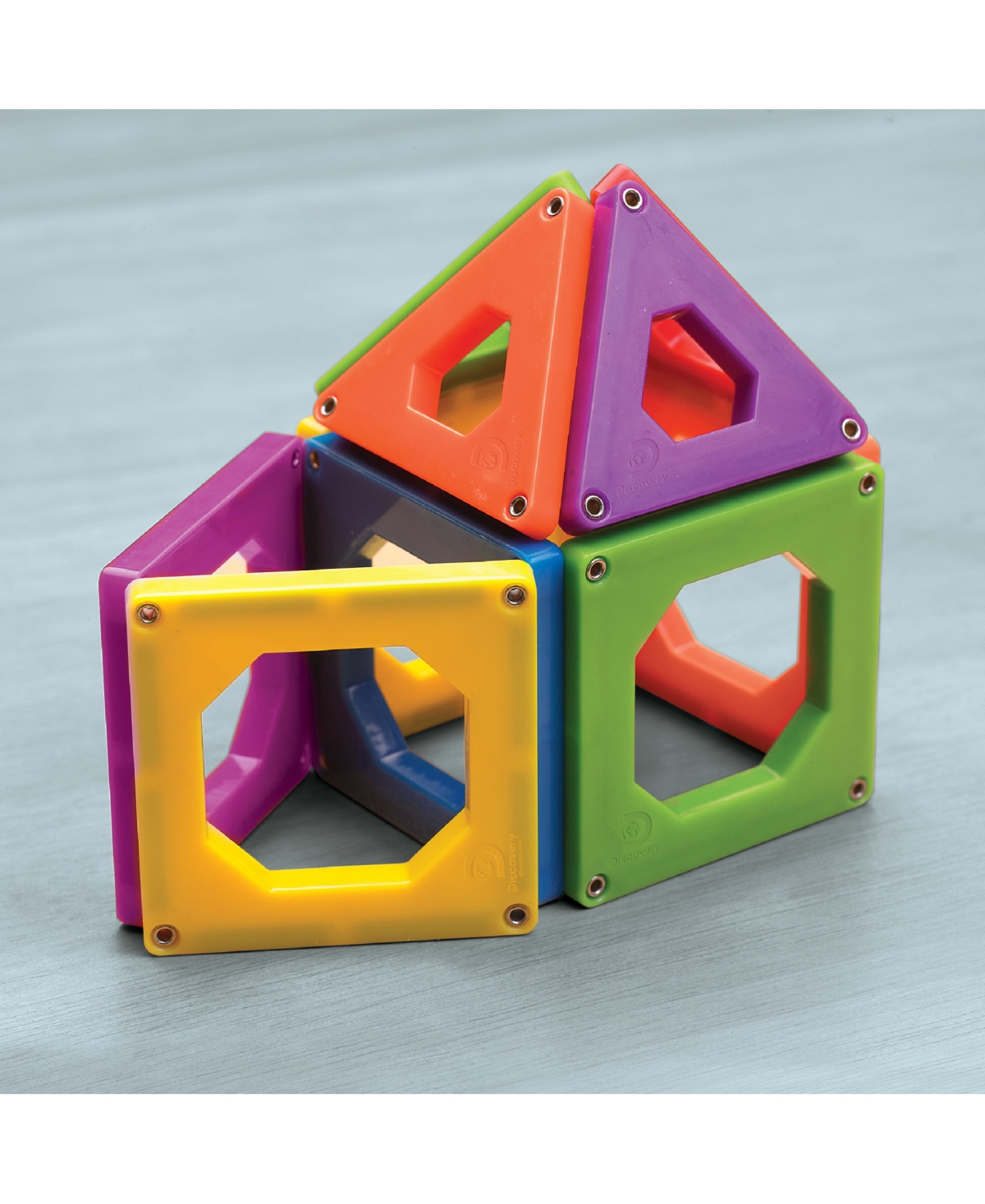 Discovery Mindblown Magnetic Tile Building Blocks Set, 50 Piece In Open Miscellaneous