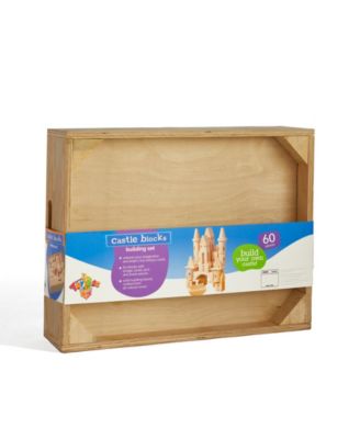 Solid Pine Wooden Castle Block Play Set, Created for Macy's
