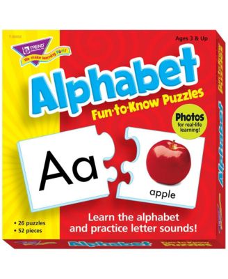 Trend Alphabet Fun-to-Know Puzzles - 3+52 Piece