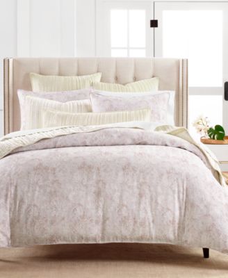Hotel Collection - Imprinted Leaves 3-Pc. Full/Queen Comforter Set, Created for Macy's