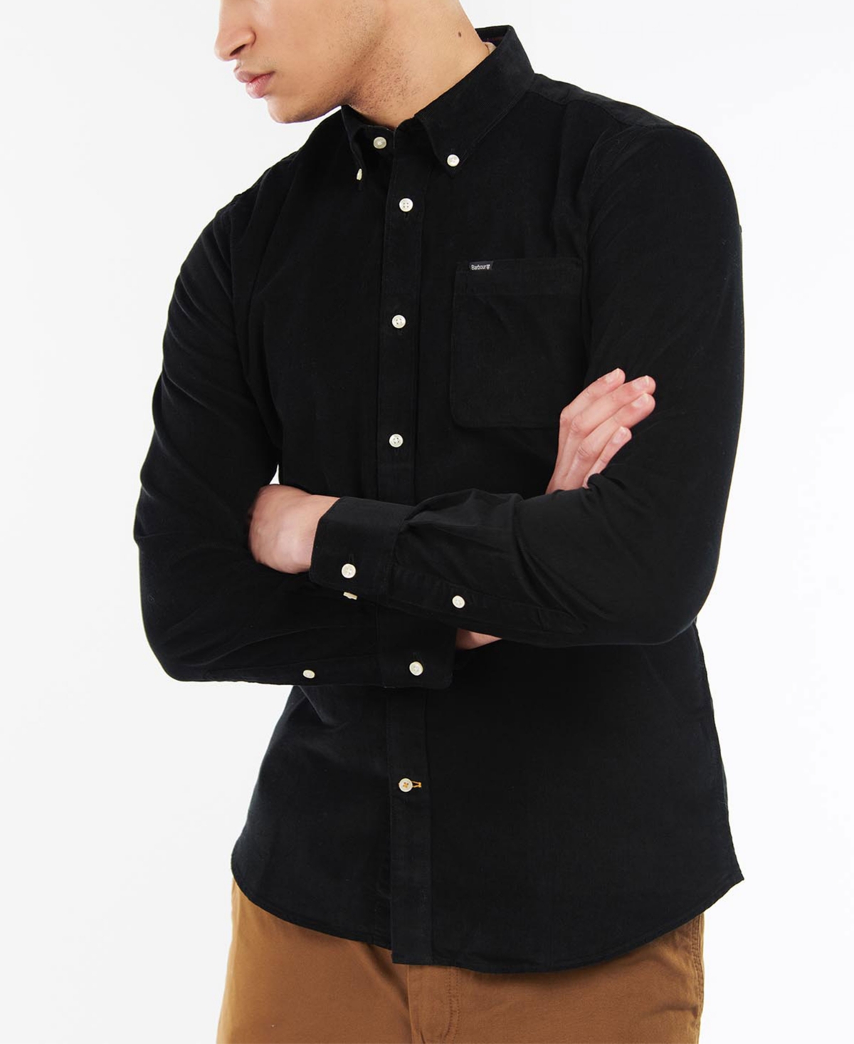 Barbour Ramsey Tail Button-down Shirt In Black