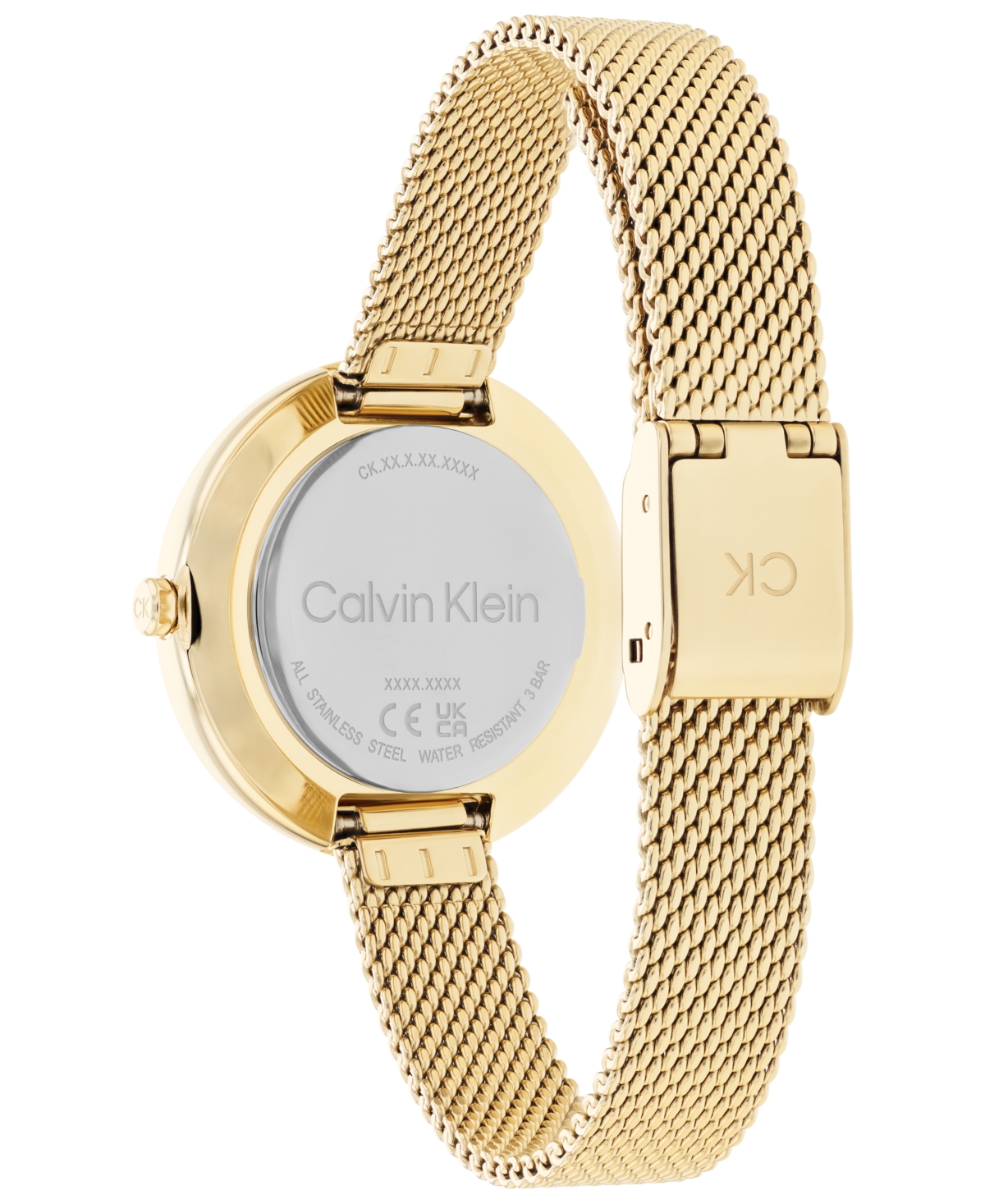 Calvin Klein Women's Gold-Tone Stainless Steel Mesh Bracelet Watch 30mm - Gold-Tone