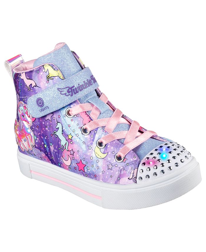 Skechers Little Girls Sparks - Unicorn Stay-Put Light-Up Casual Sneakers from Finish Line - Macy's