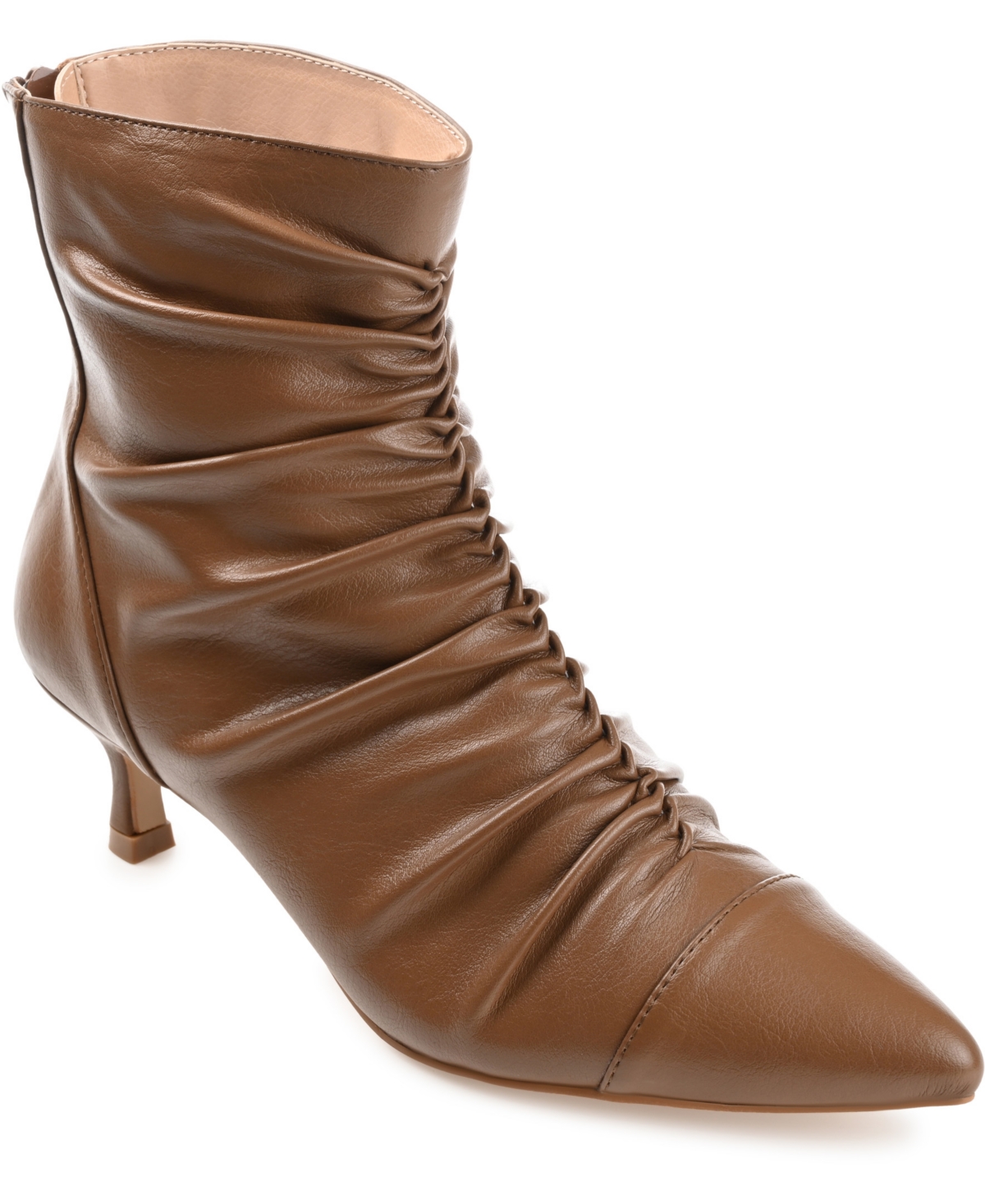 Journee Collection Women's Chevi Pointed Booties In Brown