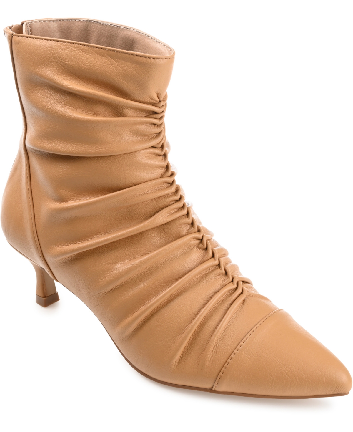 Journee Collection Women's Chevi Pointed Booties In Tan