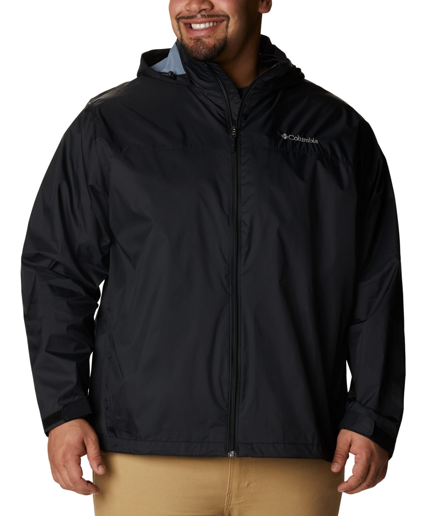 Мужская куртка Columbia Big & Tall Glennaker Lake Rain Jacket, цвет: Чёрный — фото 2
