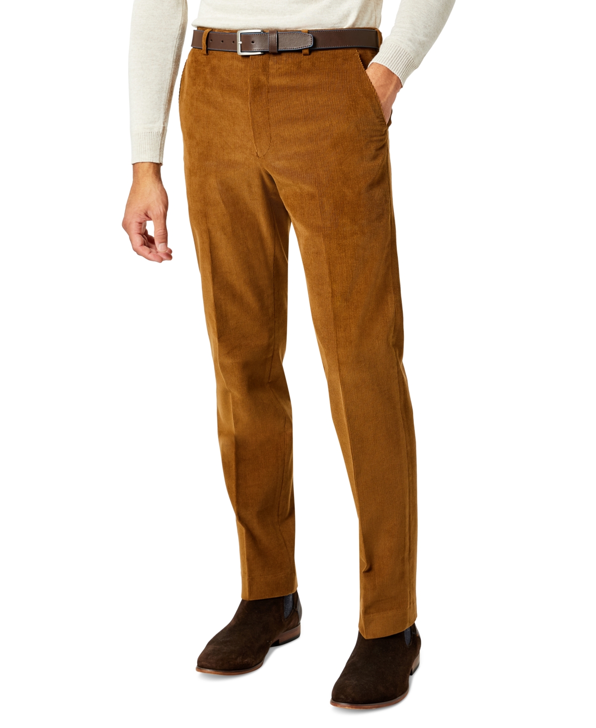 Michael Kors Men's Modern-fit Corduroy Pants In Vicuna