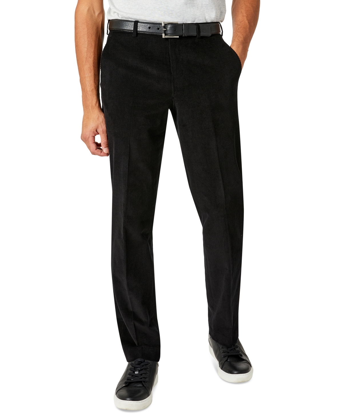 Michael Kors Men's Modern-fit Corduroy Pants In Black