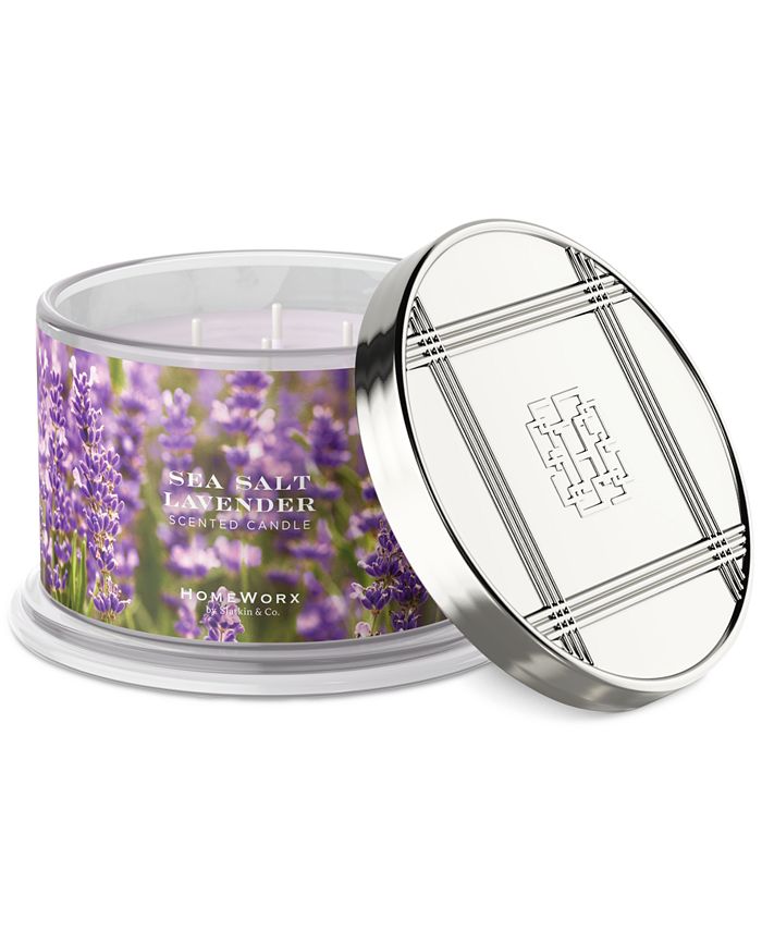 HomeWorx By Slatkin & Co. Sea Salt Lavender Scented Candle, 18 oz. Macy's