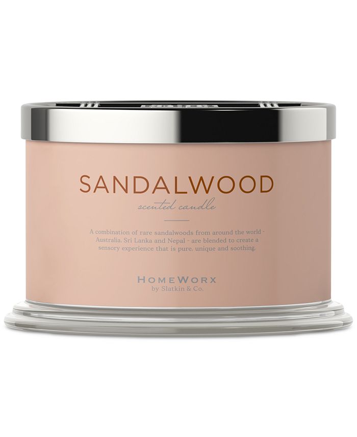 HomeWorx By Slatkin & Co. Sandalwood Scented Candle, 18 oz. Macy's