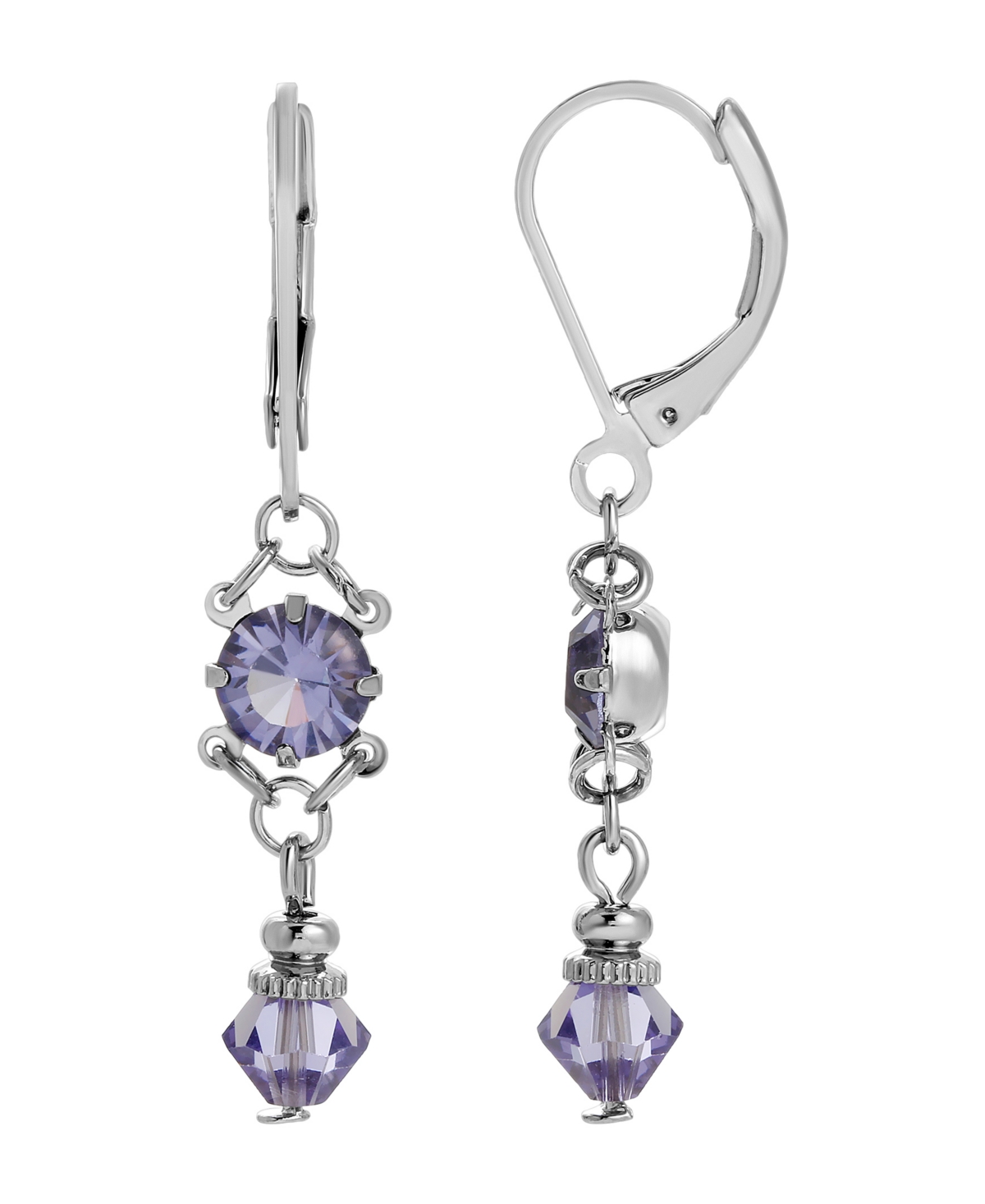 2028 Aqua Drop Earrings In Purple