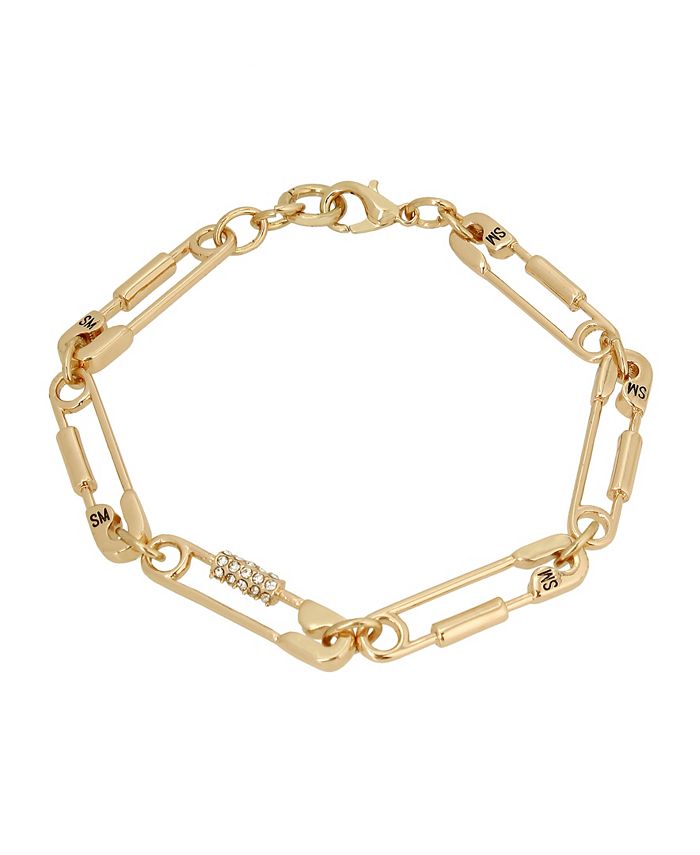 Steve Madden Safety Pin Link Bracelet Macy's