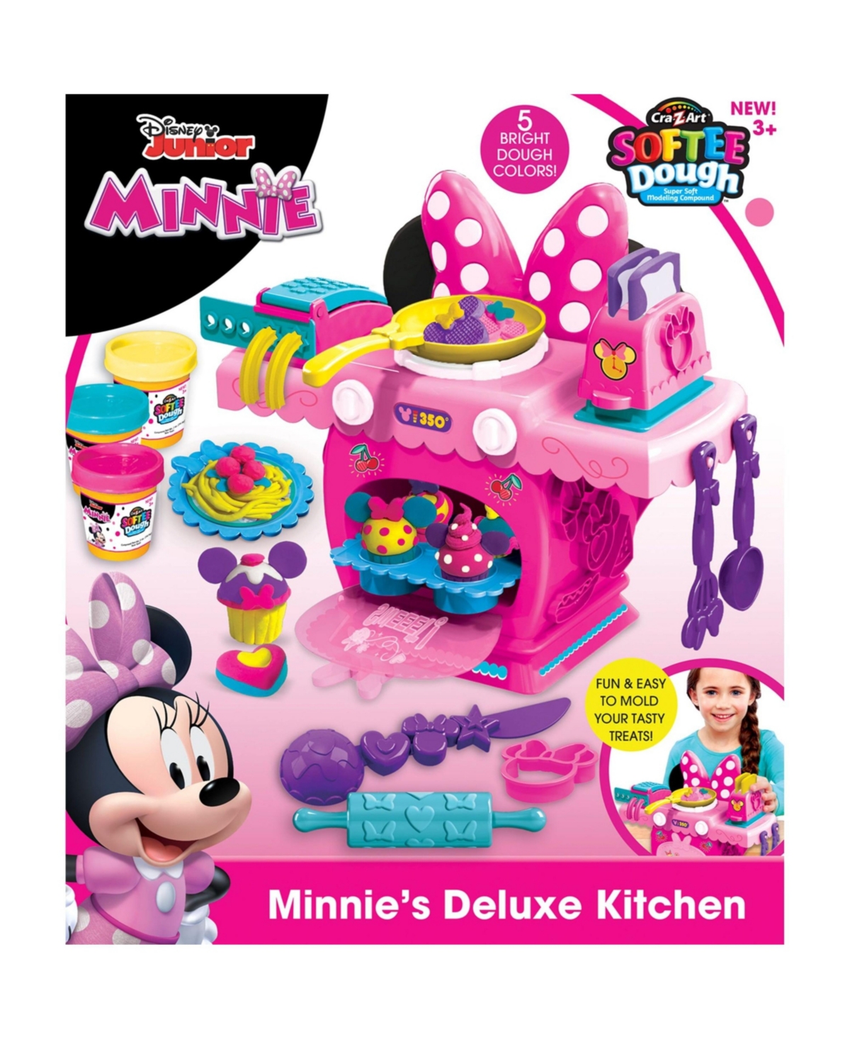 Cra-z-art Disney Minnie Mouse Softee Dough Mold N Play Kitchen In Multi