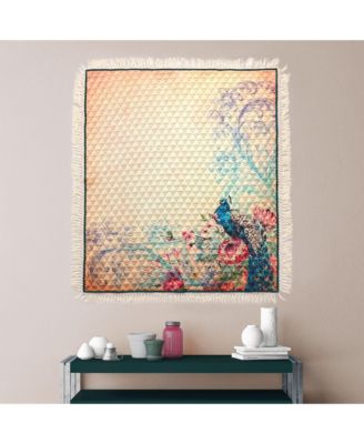 Eden Peacock Fringed Throw, 50" x 60" 