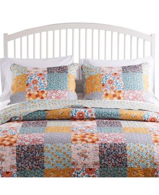 Carlie Calico 3-Pc. Quilt Set, King/California King