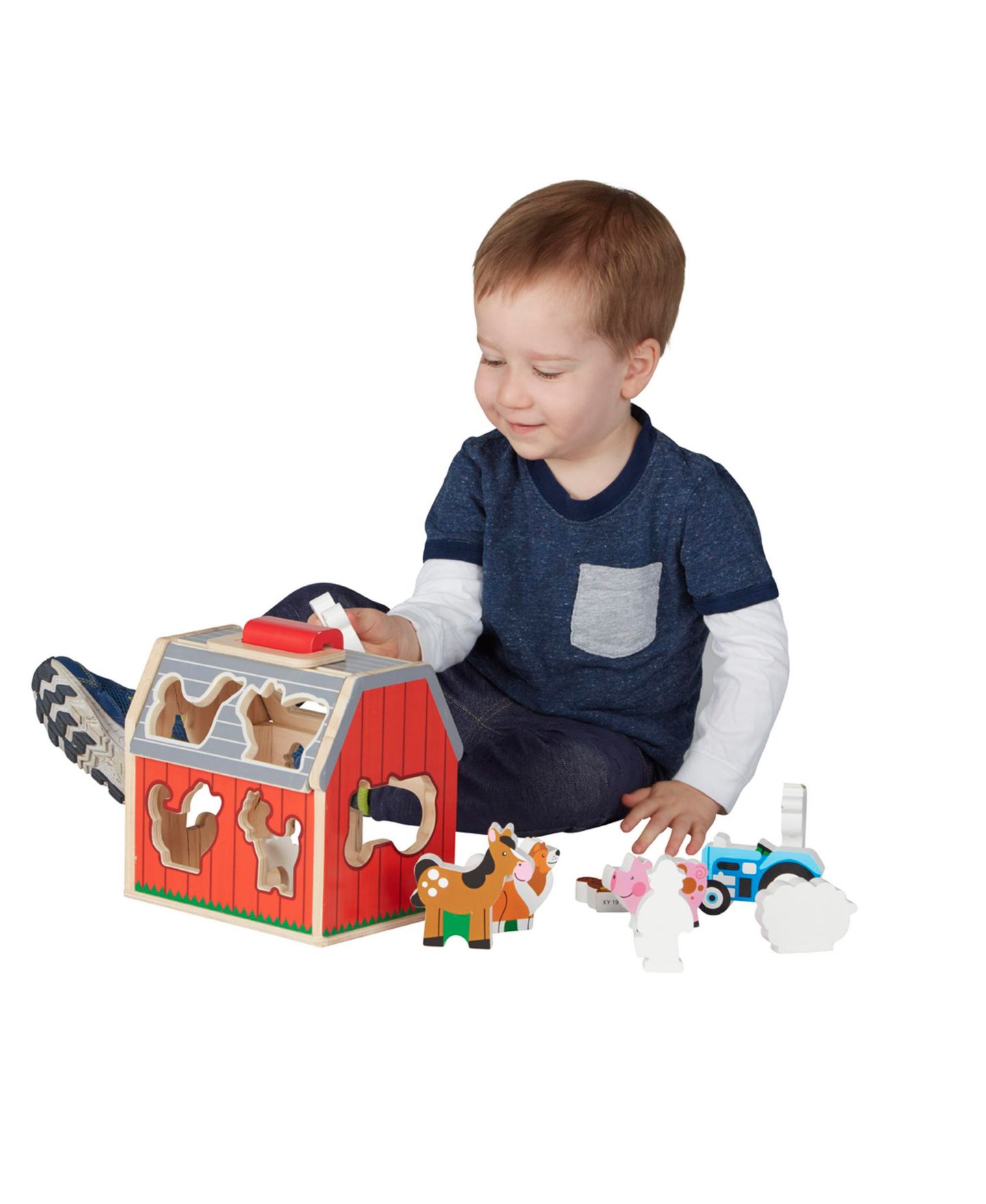 Детские игрушки Melissa and Doug Wooden Sorting 10-Piece Barn, Ages 2+ — фото 4