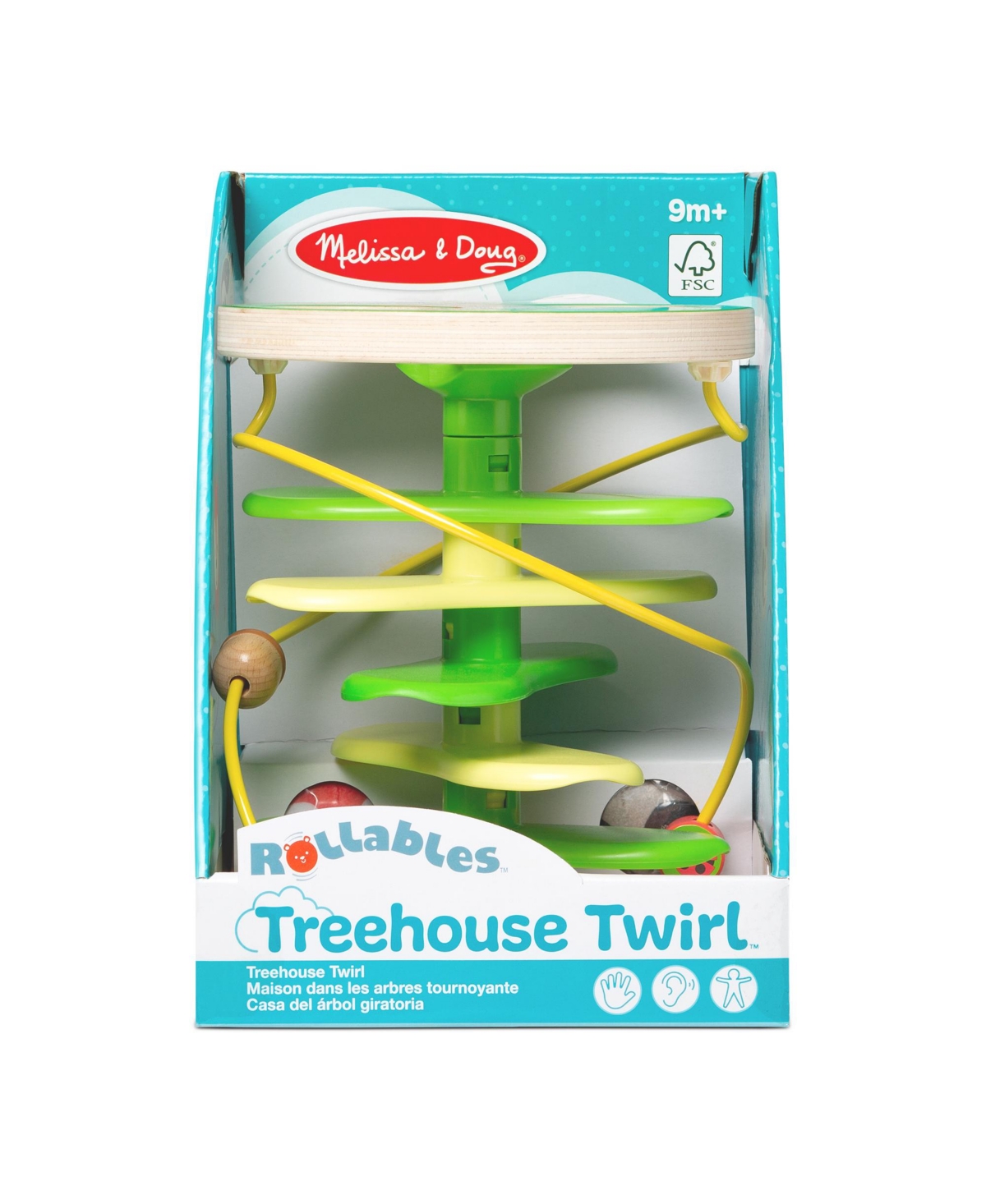 Melissa & Doug Rollables Tree House Twirl Infant And Toddler Toy 3 Pieces In Multi