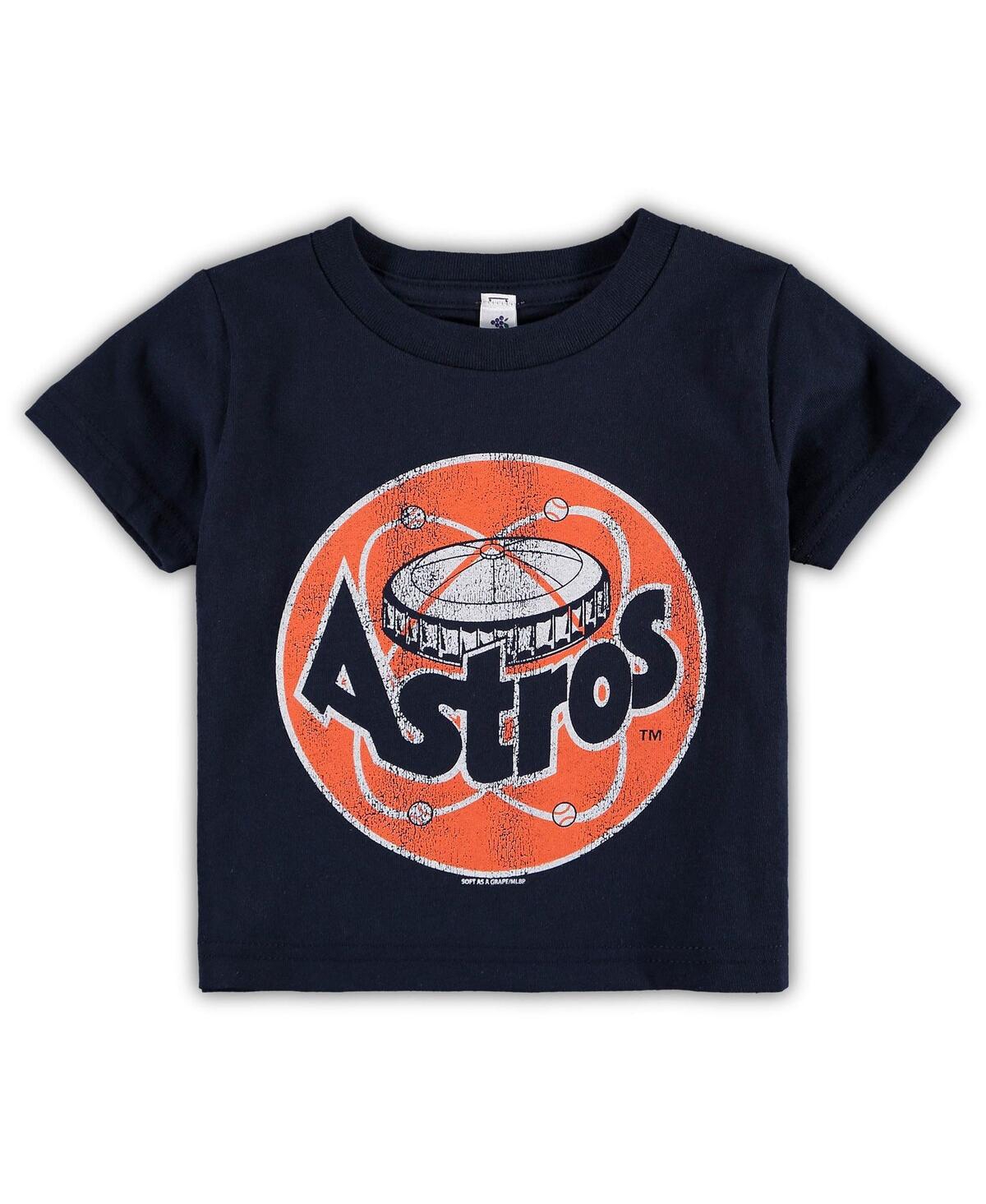 Soft As A Grape Babies' Toddler Boys  Navy Houston Astros Cooperstown Collection Shutout T-shirt