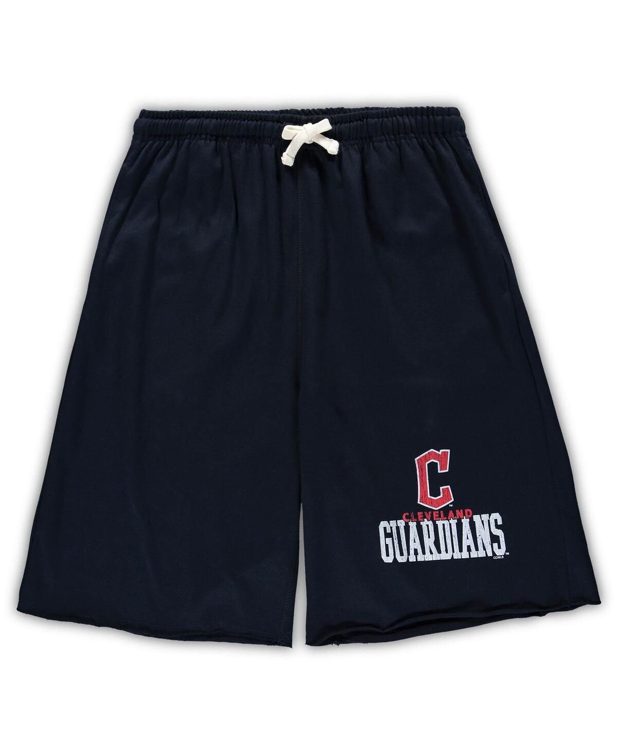 PROFILE MEN'S NAVY CLEVELAND GUARDIANS BIG AND TALL FRENCH TERRY SHORTS