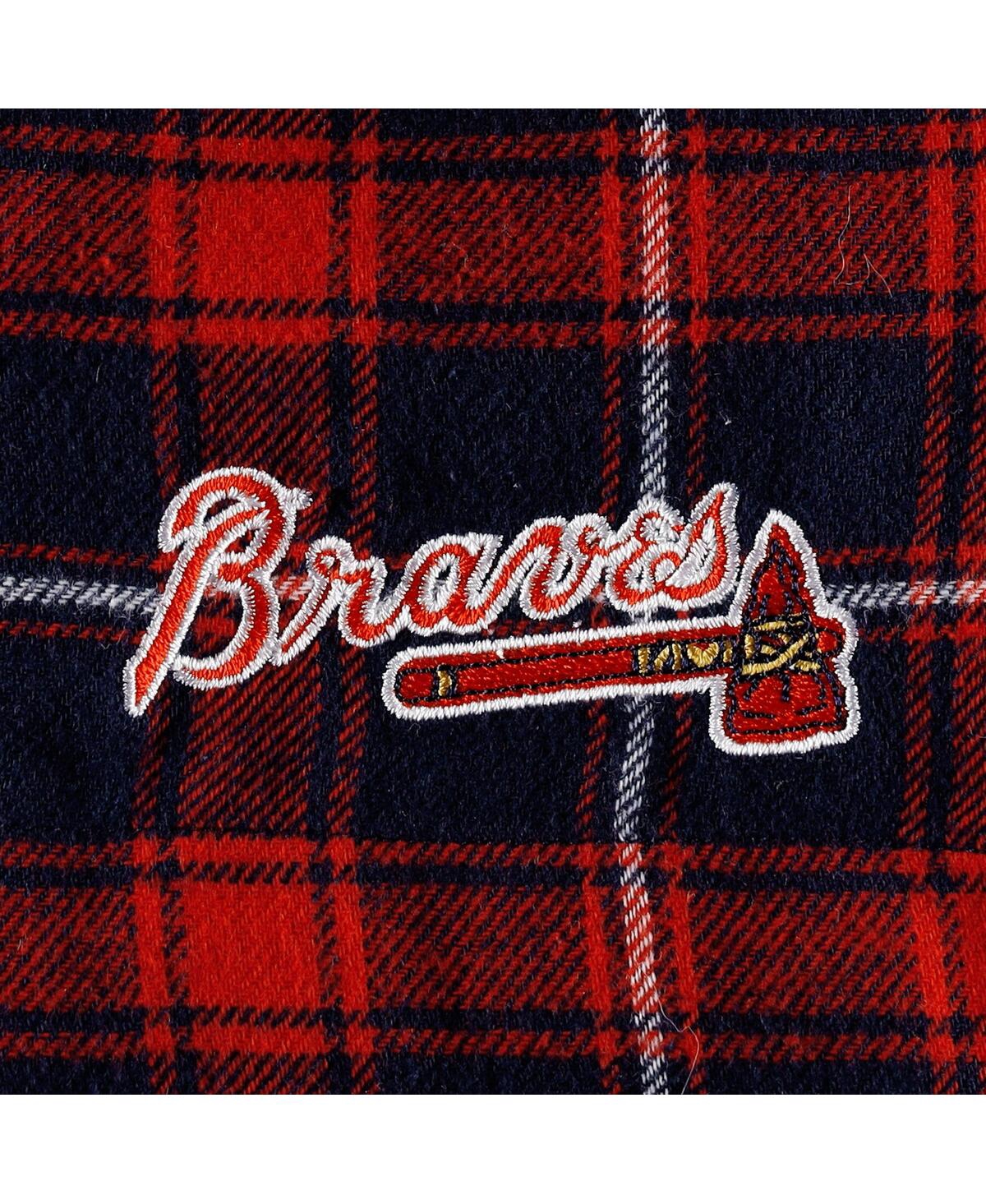 Men's Concepts Sport Red Atlanta Braves Ledger Flannel Boxers - Red