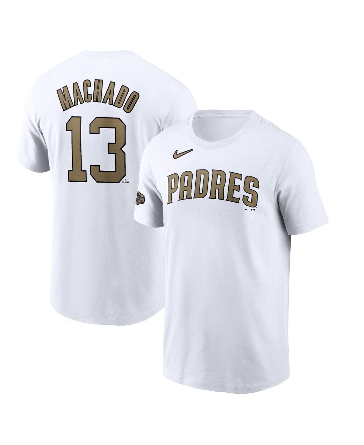 Men's Nike Manny Machado White San Diego Padres 2022 Mlb All-Star Game Name and Number T-shirt
