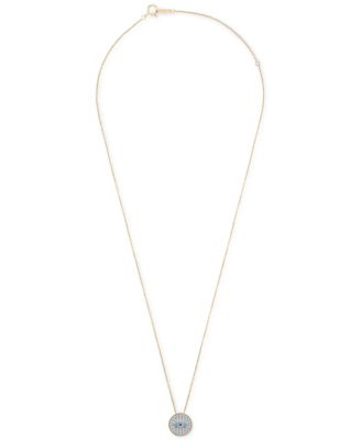 Wrapped - Diamond Evil-Eye Pendant Necklace (1/6 ct. t.w.) in 10k Yellow Gold, 17" + 1" extender