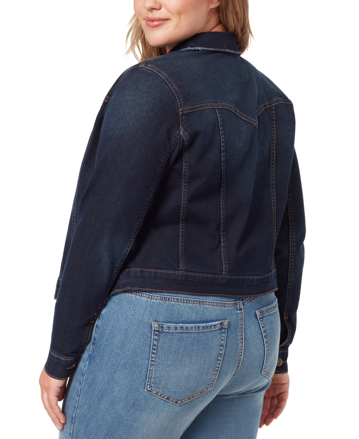 Jessica Simpson Trendy Plus Size Pixie Long Sleeve Denim Jacket