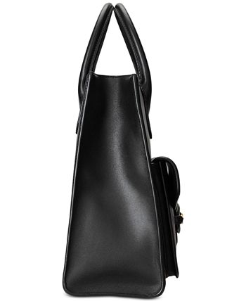 Lauren Ralph Lauren Plaid Leather Symone Tote Bag with Front