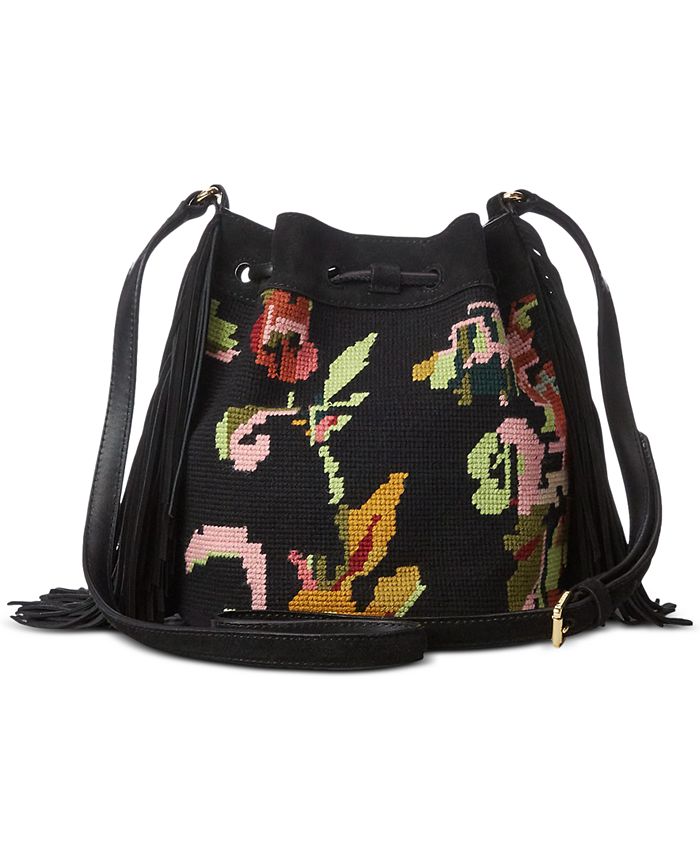Lauren Ralph Lauren Needlepoint Medium Andie Drawstring Bag Macy's