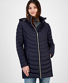 Women's Petite Hooded Packable Puffer Coat, Created for Macy's