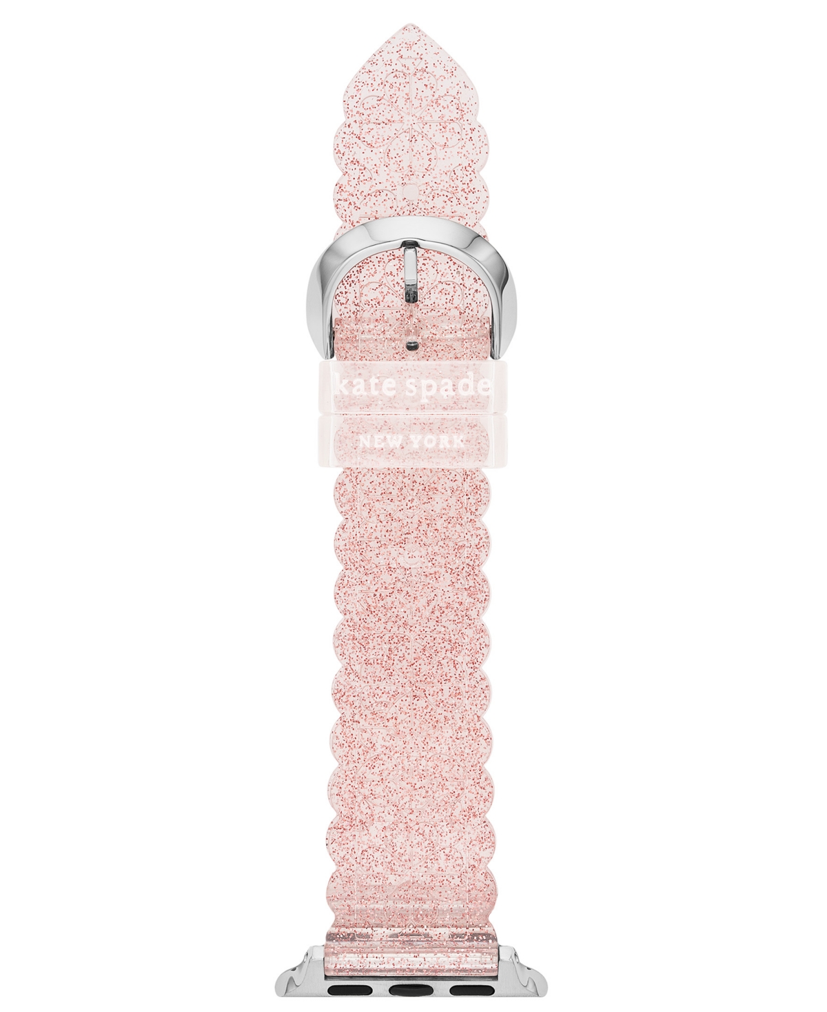 kate spade new york Women'sGlitter Jelly Polyurethane Band for Apple Watch, 38mm, 40mm, 41mm - Pink